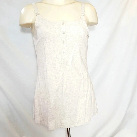 SMALL Gilligan & O'Malley Nursing Henley Cami Oatmeal NWT - Picture 2 of 11